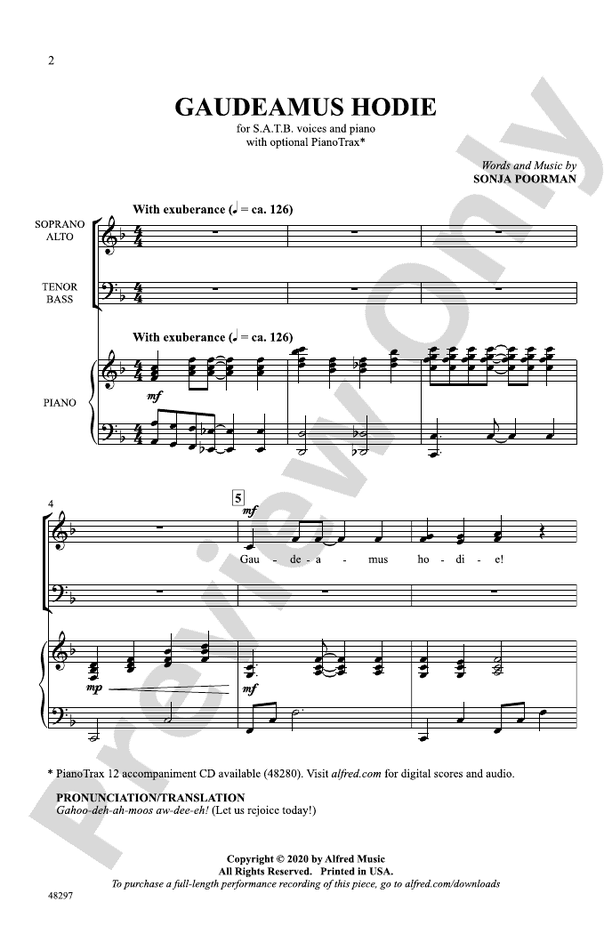 Gaudeamus Hodie – SATB Choral Octavo (Digital Download)