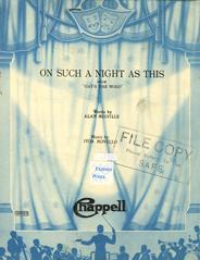 On Such A Night As This (from 'Gay's The Word') - Vocal/Piano (Digital Download)