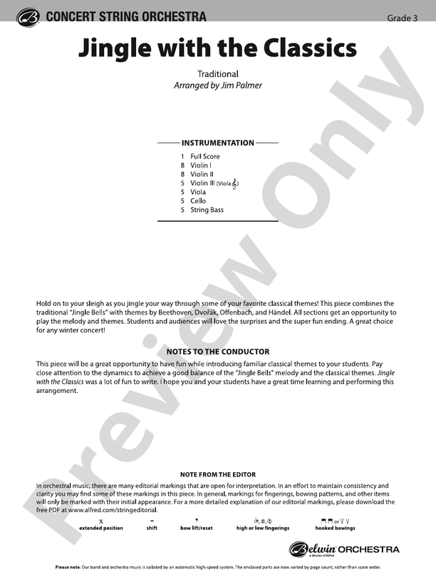 Jingle with the Classics - String Orchestra Conductor Score & Parts (Digital Download)