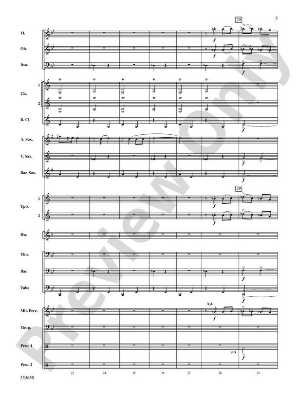 Ritual Fire Dance (From El Amor Brujo) - Concert Band Conductor Score & Parts (Digital Download)