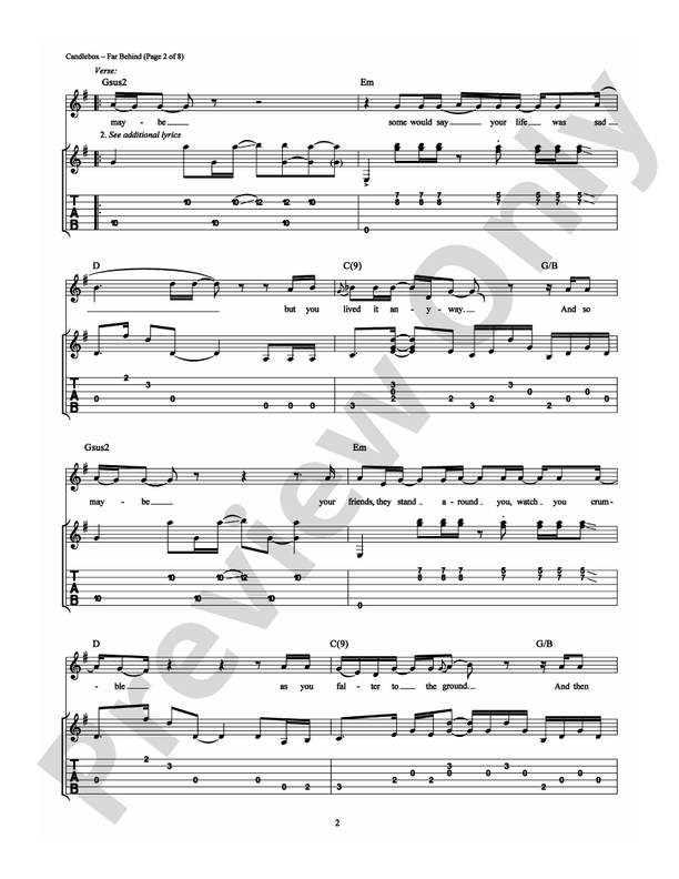 Far Behind - Guitar TAB (Digital Download)