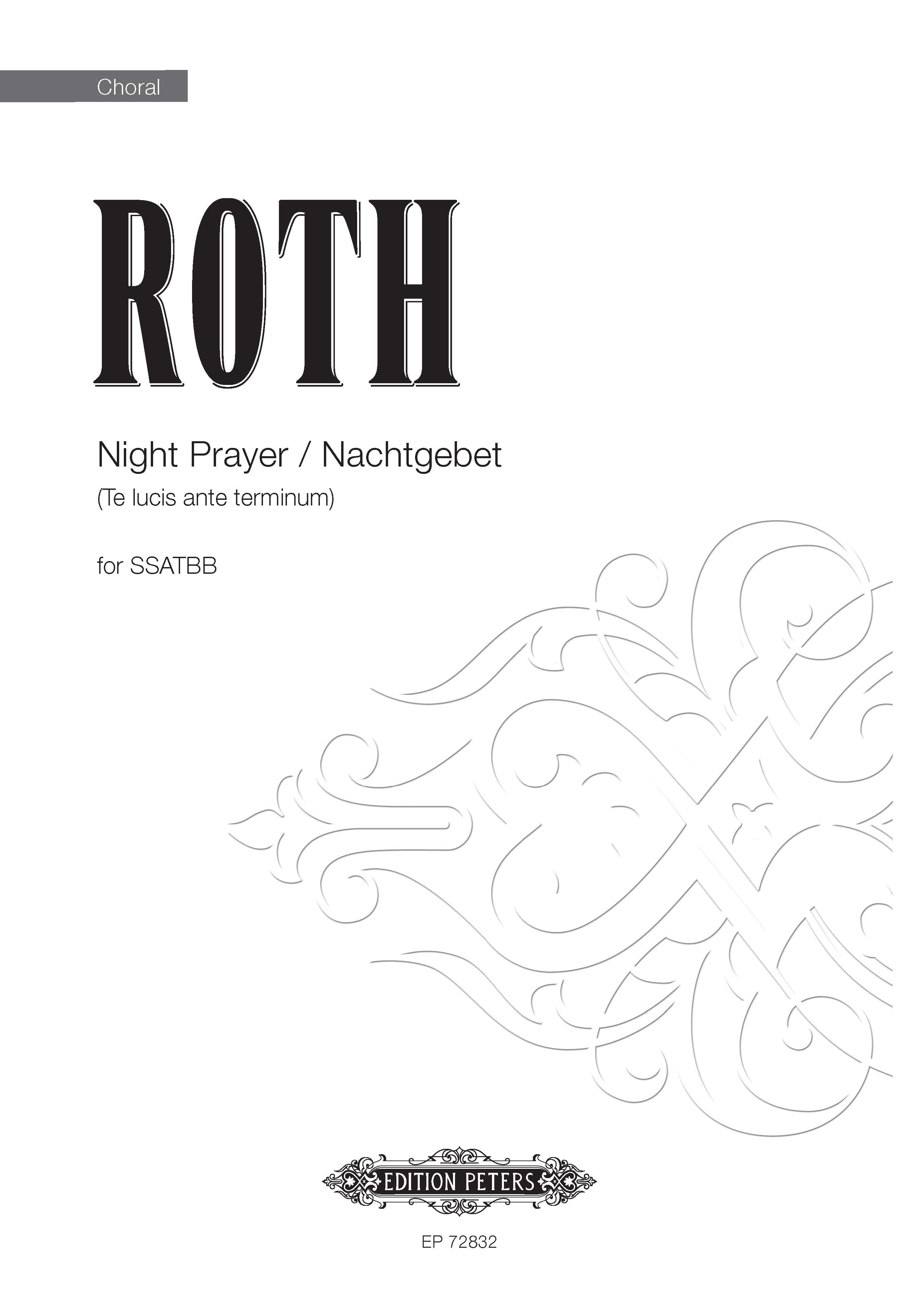 Night Prayer / Nachtgebet (Te lucis ante terminum) (includes both German and Latin text) - SATB Choral Octavo (Digital Download)