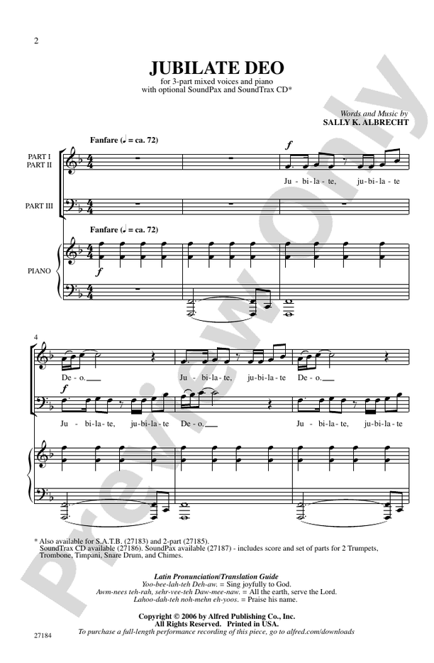 Jubilate Deo – 3-Part Mixed Choral Octavo (Digital Download)