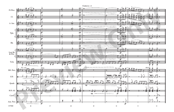 The Heart of Rock and Roll – Marching Band Conductor Score & Parts (Digital Download)