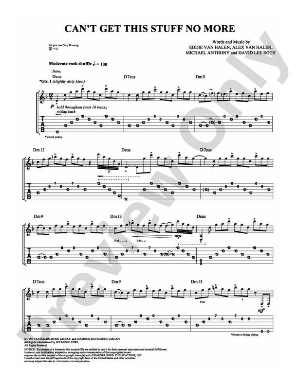 Can't Get This Stuff No More - Guitar TAB (Digital Download)