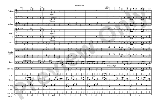 Brown Sugar – Marching Band Conductor Score & Parts (Digital Download)