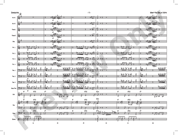 What You Dealin' With - Jazz Ensemble Conductor Score & Parts(Digital Download)