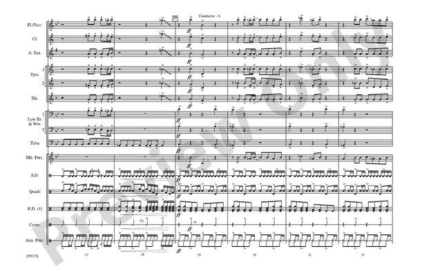 Burning Down the House – Marching Band Conductor Score & Parts (Digital Download)