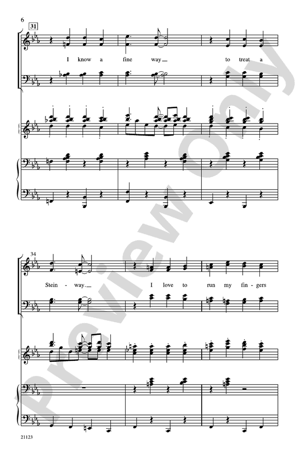 I Love a Piano – SATB Choral Octavo (Digital Download)