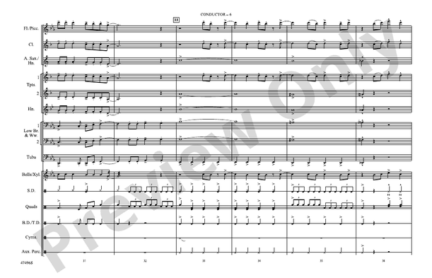 Black Eyes – Marching Band Conductor Score & Parts (Digital Download)