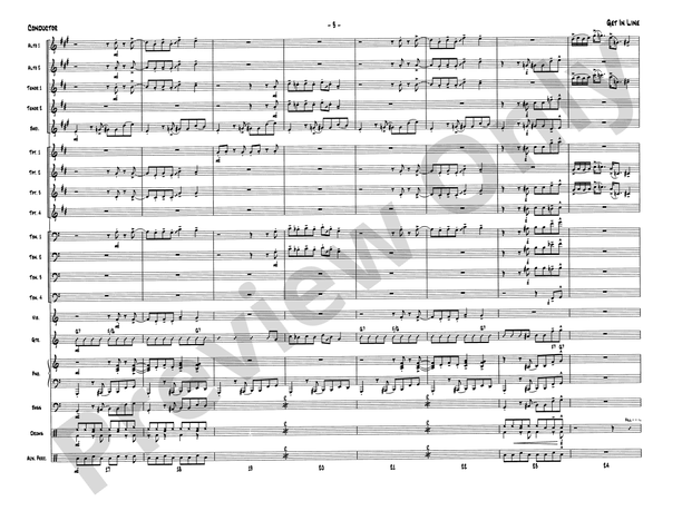 Get in Line - Jazz Ensemble Conductor Score & Parts (Digital Download)