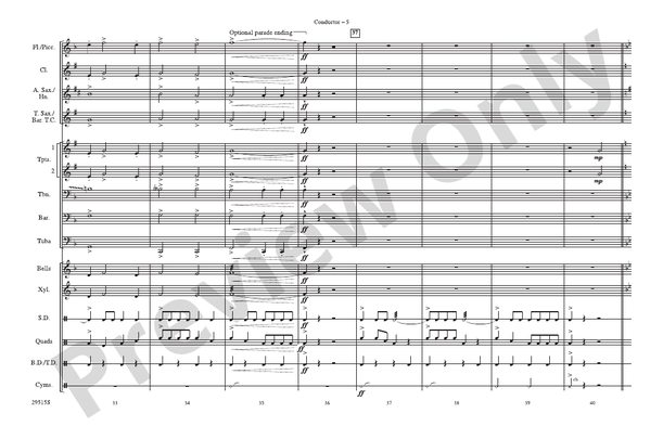 You're a Grand Old Flag / America, the Beautiful – Marching Band Conductor Score & Parts (Digital Download)