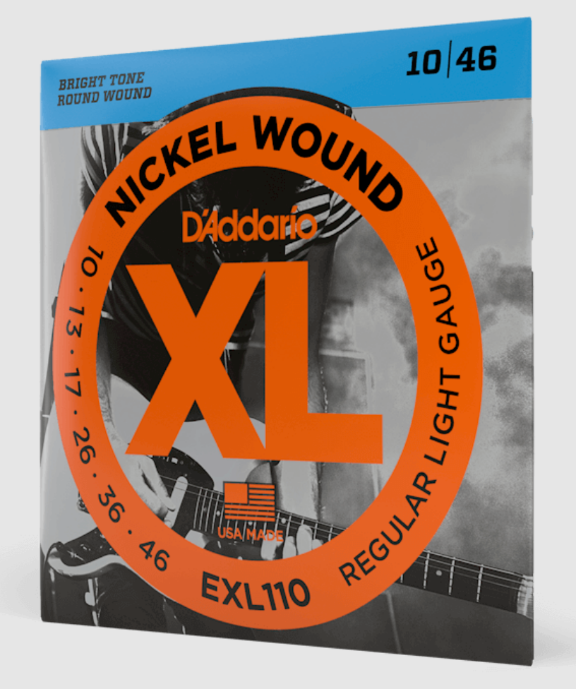 D'Addario Nickel Wound XL Electric Guitar Strings, Regular Light 10-46, Set