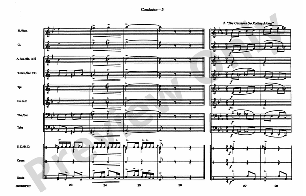 Service Songs - Set 1 (Navy/Army) – Marching Band Conductor Score & Parts (Digital Download)
