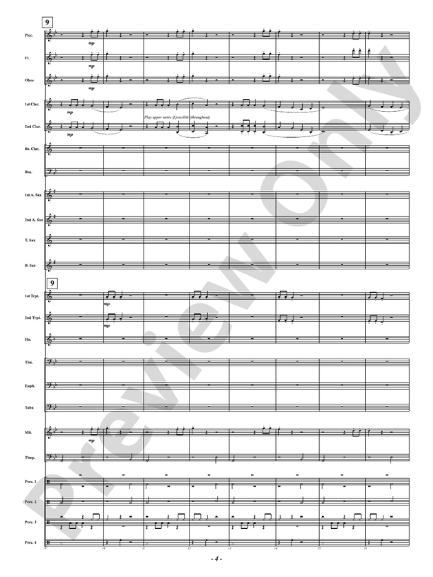 Passing Storm - Concert Band Conductor Score & Parts (Digital Download)