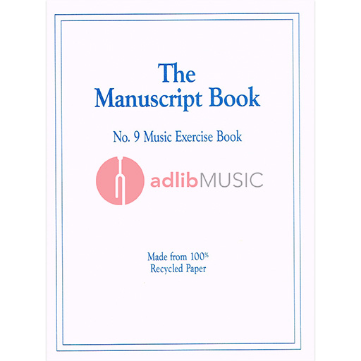 Manuscript Book 9 Interleaved - 9 Stave 32 Page Stapled All Music Publishing 1002002145