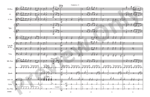 Cubano Chant – Marching Band Conductor Score & Parts (Digital Download)