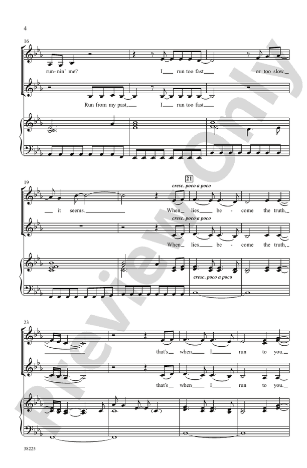 I Run to You: The Hits of Lady Antebellum – SSA Choral Octavo (Digital Download)