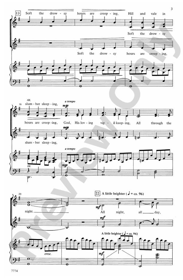 Angels Through the Night – SSA Choral Octavo (Digital Download)