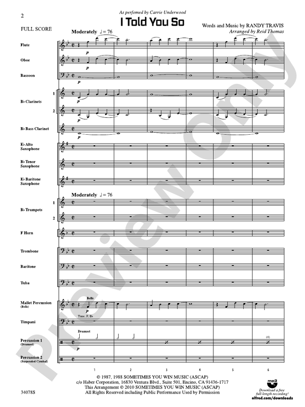 I Was Born for This - Concert Band Conductor Score & Parts (Digital Download)