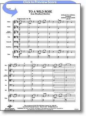 To A Wild Rose - from Woodland Sketches - Robert D. McCashin FJH Music Company Score/Parts