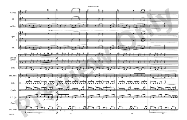A New World, Movement Three – Marching Band Conductor Score & Parts (Digital Download)