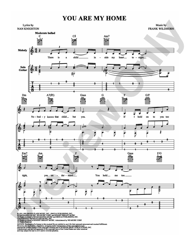 You Are My Home - Guitar TAB (Digital Download)