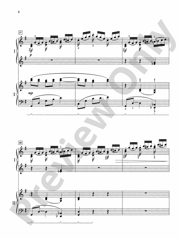 Concertante in G Major: In Three Movements for Solo Piano with Piano Accompaniment - 2 Pianos, 4 Hands (Digital Download)