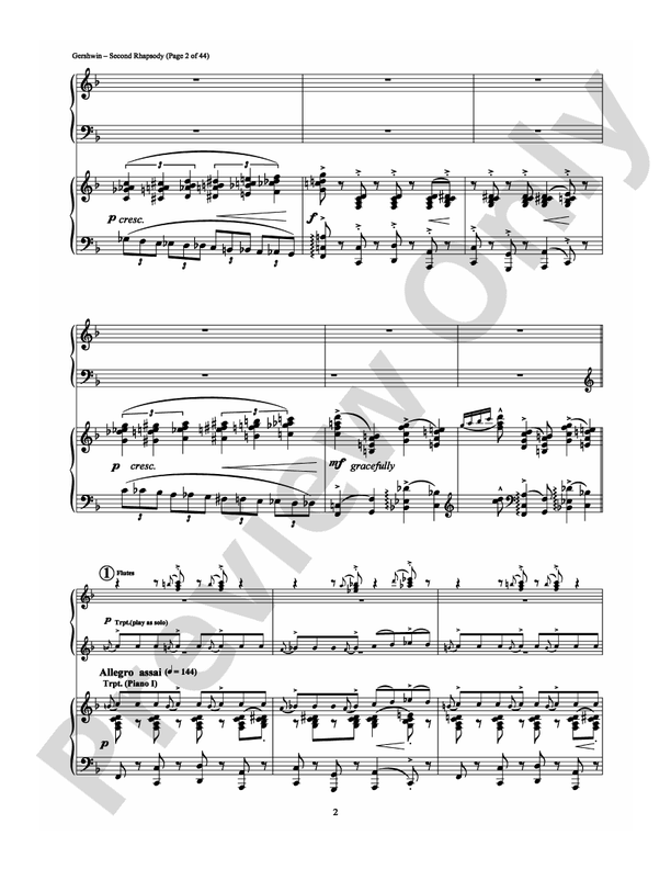 Second Rhapsody - 2 Pianos, 4 Hands (Digital Download)