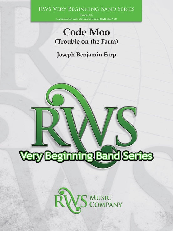 Code Moo (Trouble on the Farm) - Concert Band Conductor Score & Parts(Digital Download)