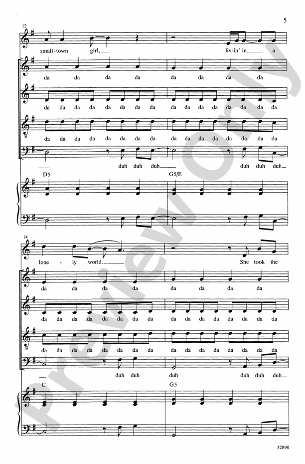 Don't Stop Believin' – SATB Choral Octavo (Digital Download)