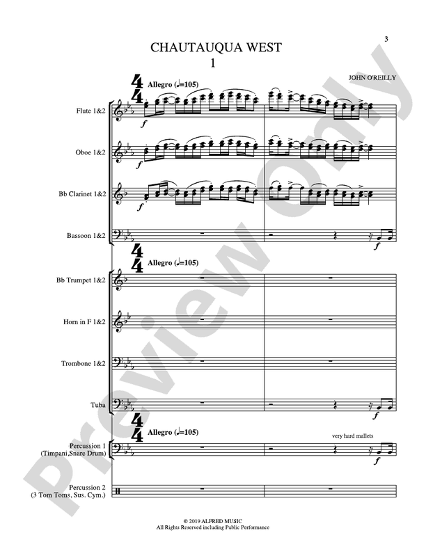 Chautauqua West - Concert Band Conductor Score & Parts (Digital Download)