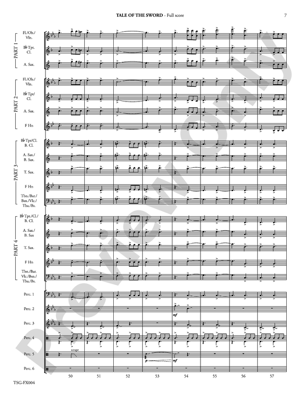 Tale of the Sword (Flexible Arrangement) - Concert Band Conductor Score & Parts (Digital Download)