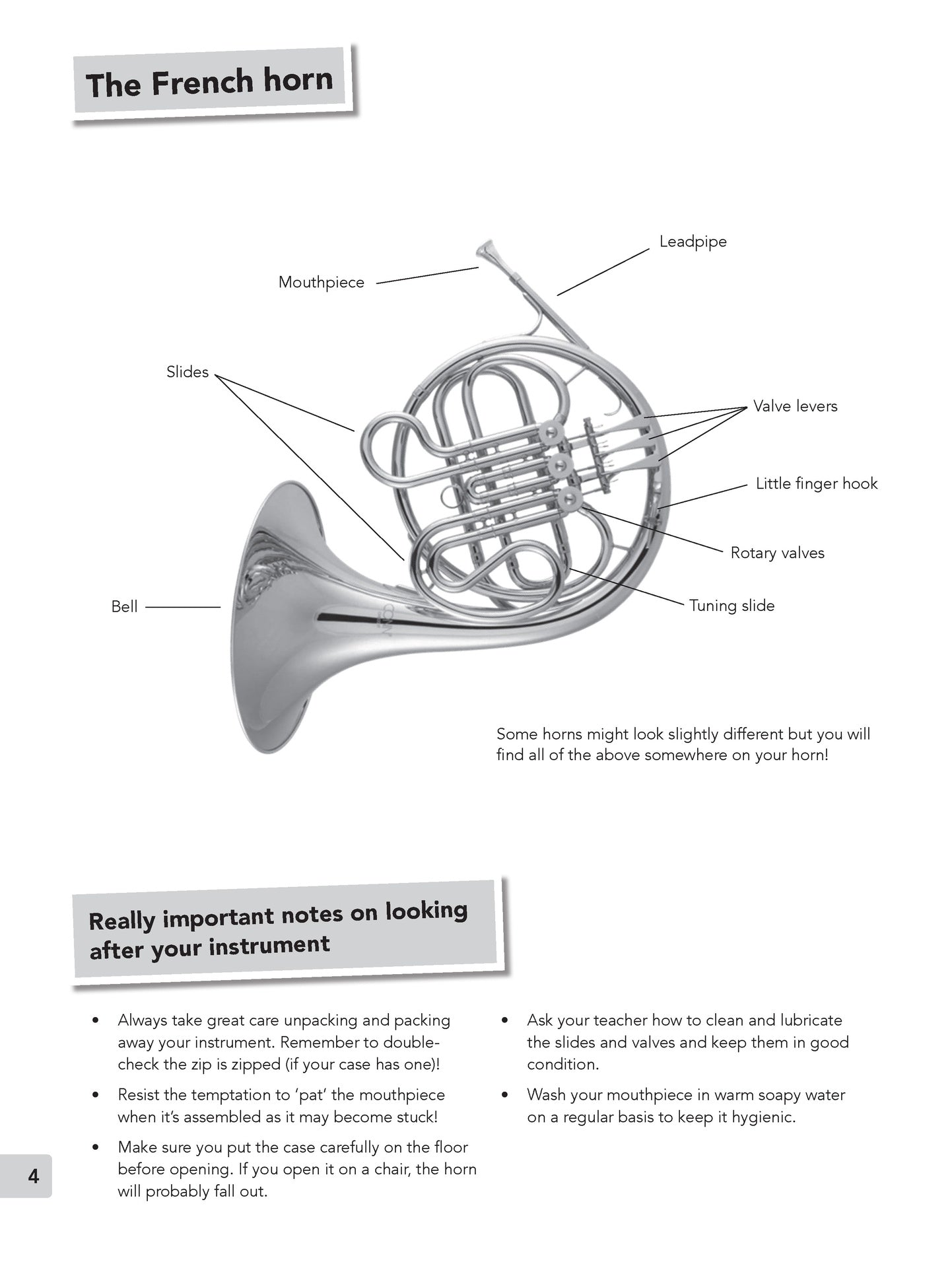 French Horn Sheet Music Basics Book/OA