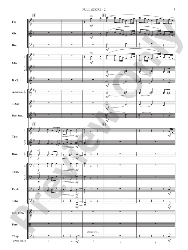 The Girl with the Flaxen Hair - Concert Band Conductor Score & Parts (Digital Download)