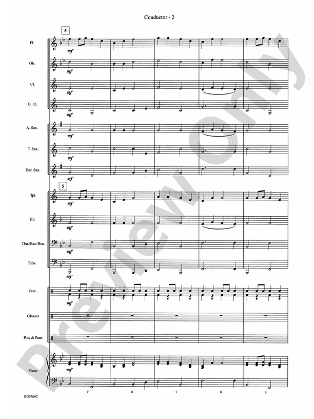 Christmas in the Kitchen - Concert Band Conductor Score & Parts (Digital Download)