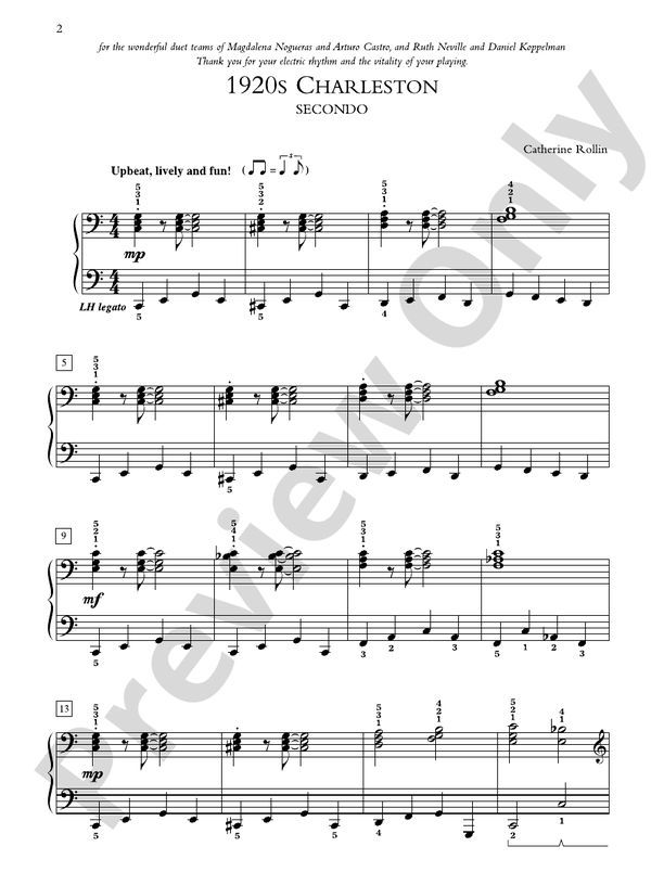 Dances for Two, Book 2: 5 Intermediate Piano Duets in Dance Styles - 1 Piano, 4 Hands (Digital Download)