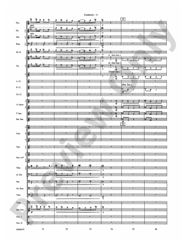 Variations on a Theme of Robert Schumann - Concert Band Conductor Score & Parts (Digital Download)