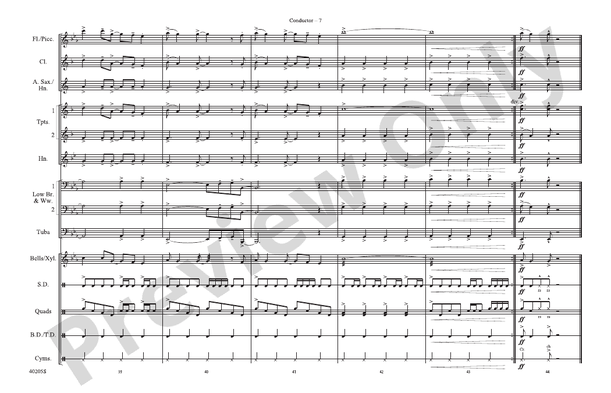 Don't Stop Believin' (Arr. Doug Adams) – Marching Band Conductor Score & Parts (Digital Download)
