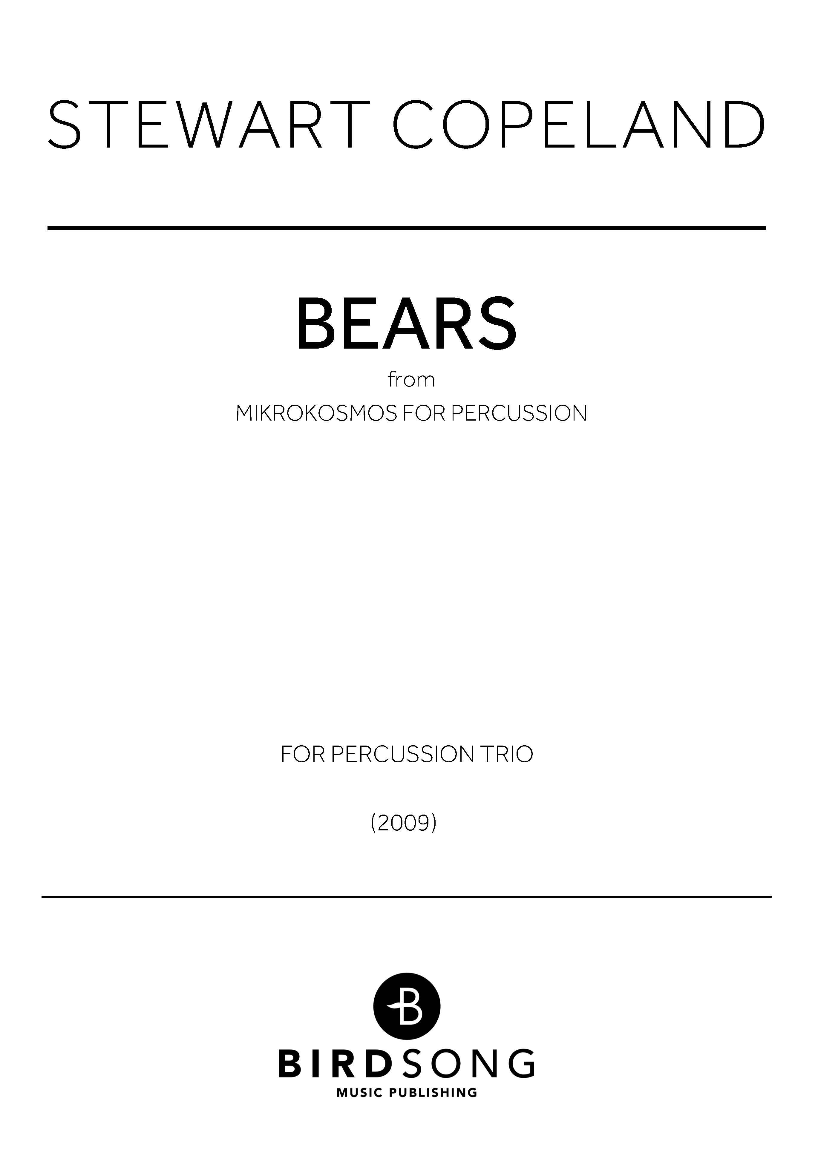 Bears (Mikrokosmos for Percussion) - Percussion Ensemble (Digital Download)