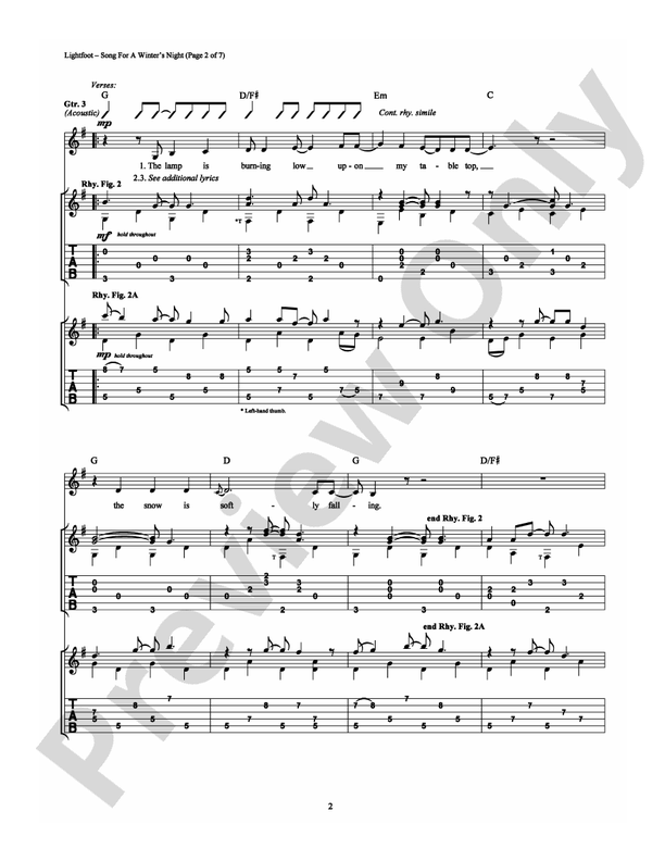 Song For a Winter's Night - Guitar TAB (Digital Download)