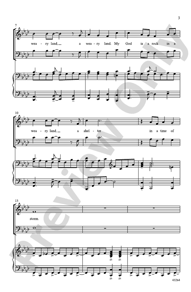 My God Is a Rock - Arr. Ruth Morris Gray – SATB Choral Octavo (Digital Download)