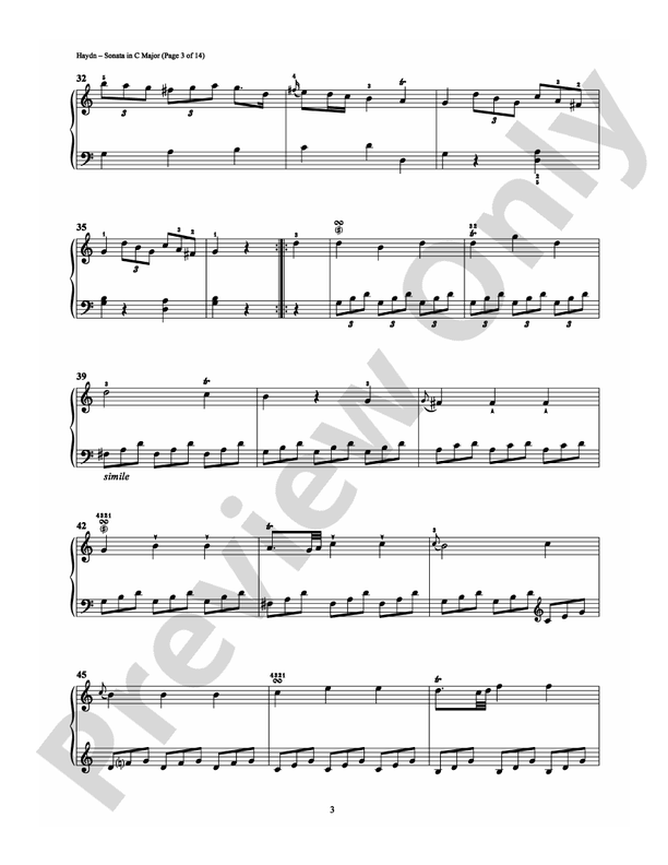 Haydn - Sonata in C Major - Piano (Digital Download)