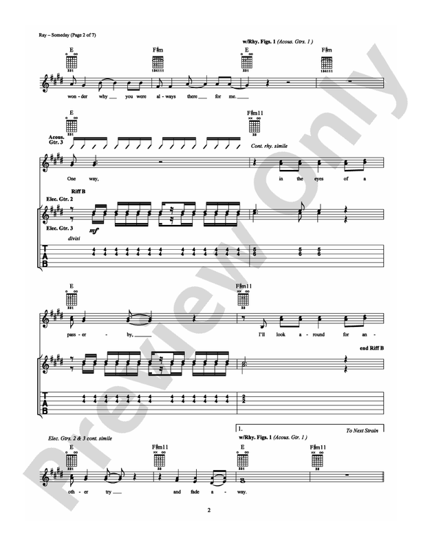 Someday - Sugar Ray - Guitar TAB (Digital Download)