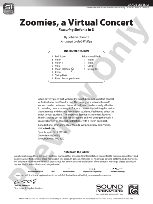 Zoomies, a Virtual Concert - String Orchestra Conductor Score & Parts (Digital Download)