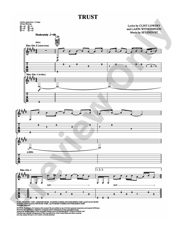 Trust - Guitar TAB (Digital Download)