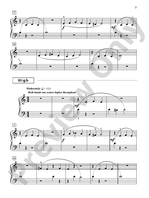 Grand Trios for Piano, Book 2: 4 Elementary Pieces for One Piano, Six Hands  (Digital Download)