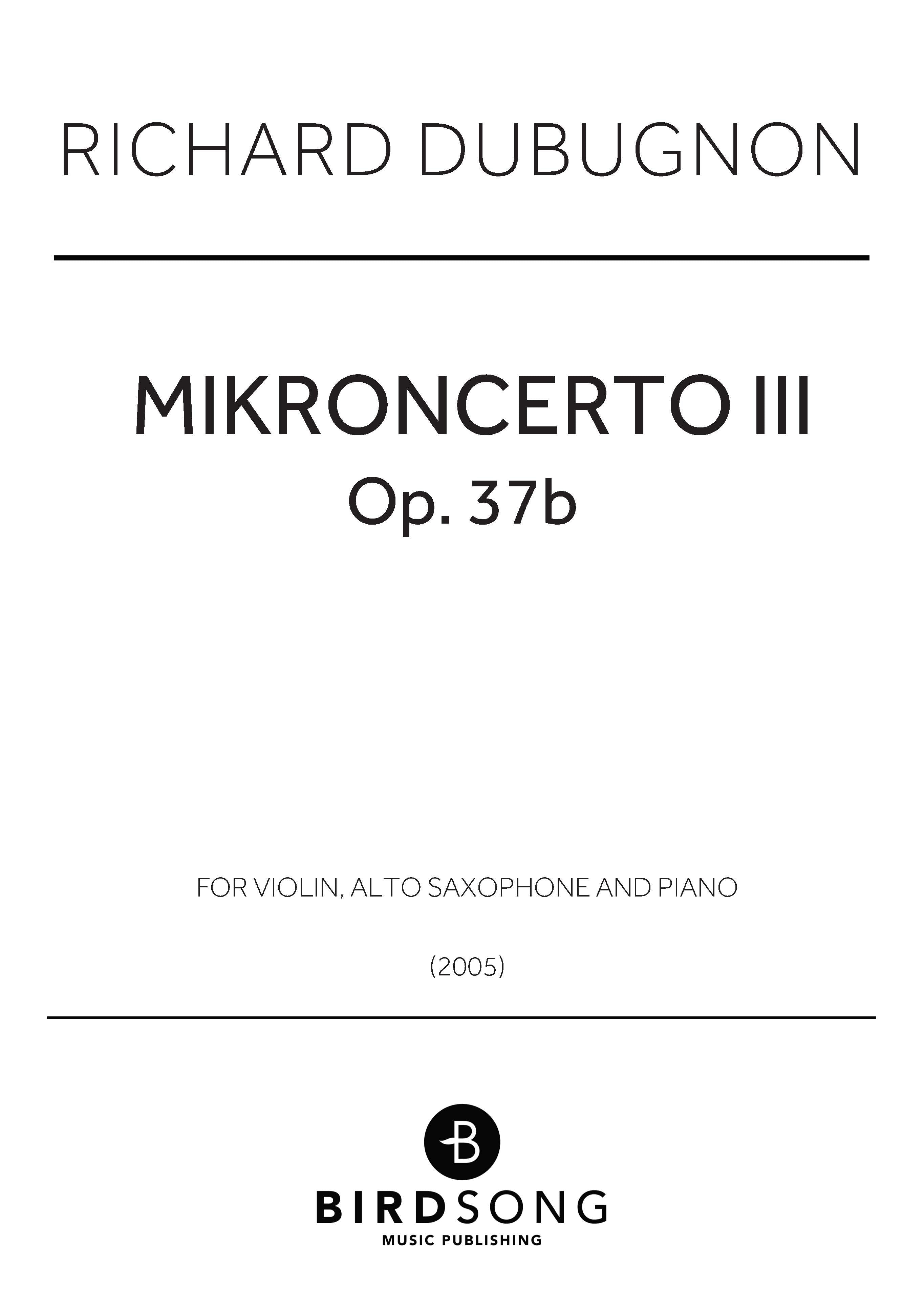 Mikroncerto IIIb - Instrumental Trio (Digital Download)