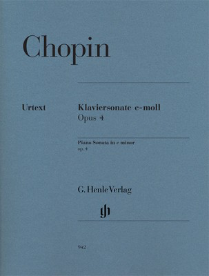 Sonata Op 4 C Min Urtext - Frederic Chopin - Piano G. Henle Verlag Piano Solo