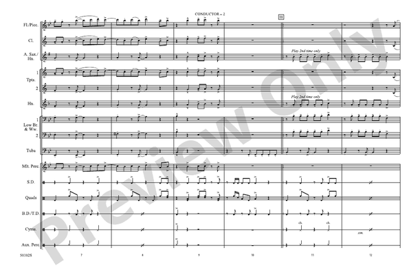 Made You Look – Marching Band Conductor Score & Parts (Digital Download)